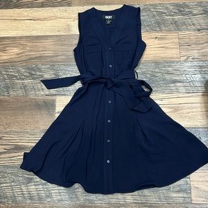 COPY - DKNY Button Down Flare Dress With Belt Size US 2